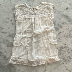 Beautiful Zara Mexican Huipal Style White Cotton Easter Dress 4/5